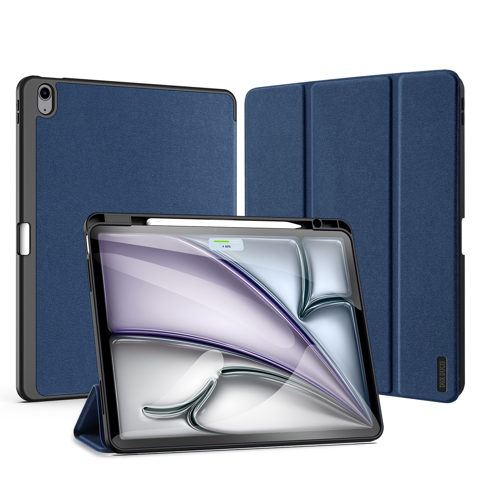 Dėklas Dux Ducis Domo Apple iPad Air 13 2024/iPad Air 13 2025 tamsiai mėlynas