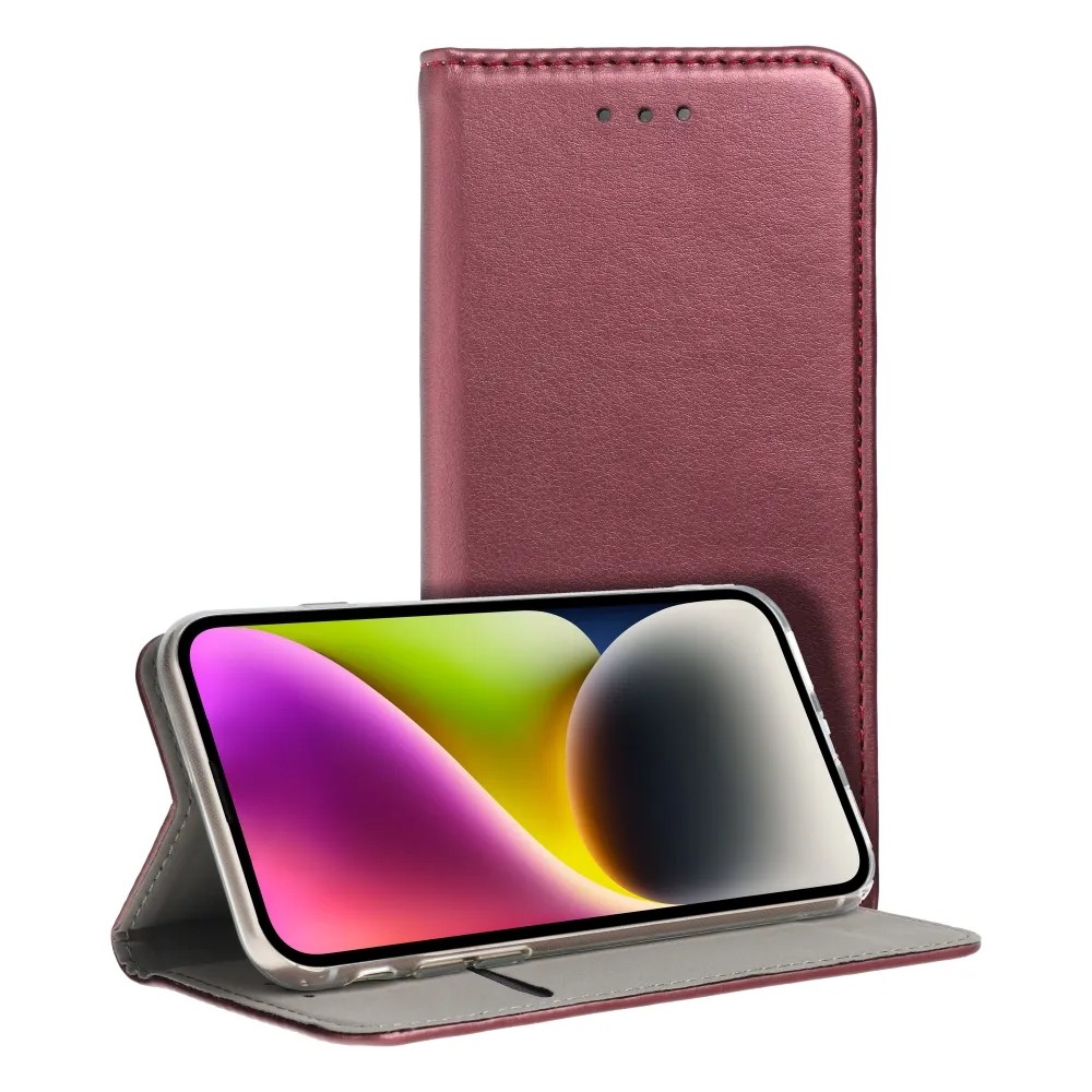 Dėklas Smart Magnetic Xiaomi Poco F4 GT tamsiai raudonas