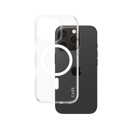 PanzerGlass CARE by PG White MagS iPhone16 6.3 Pro mobiliojo telefono dėklas Permatomas|1338