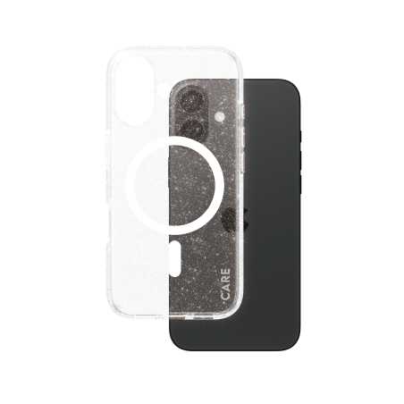 PanzerGlass CARE by PG White MagS iPhone16 6.1 mobiliojo telefono dėklas Permatomas|1341