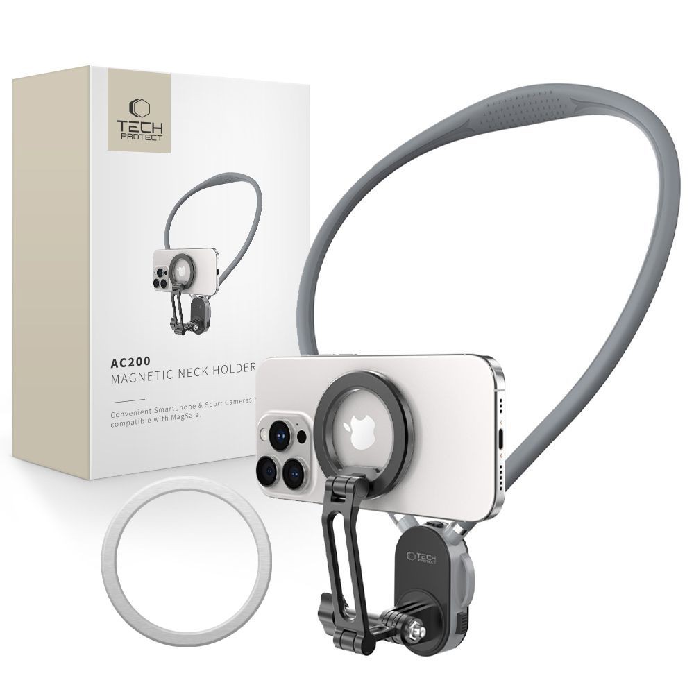 Telefono laikiklis ant kaklo "Tech-Protect AC200 Magnetic Magsafe & GoPro & DJI Neck Holder"