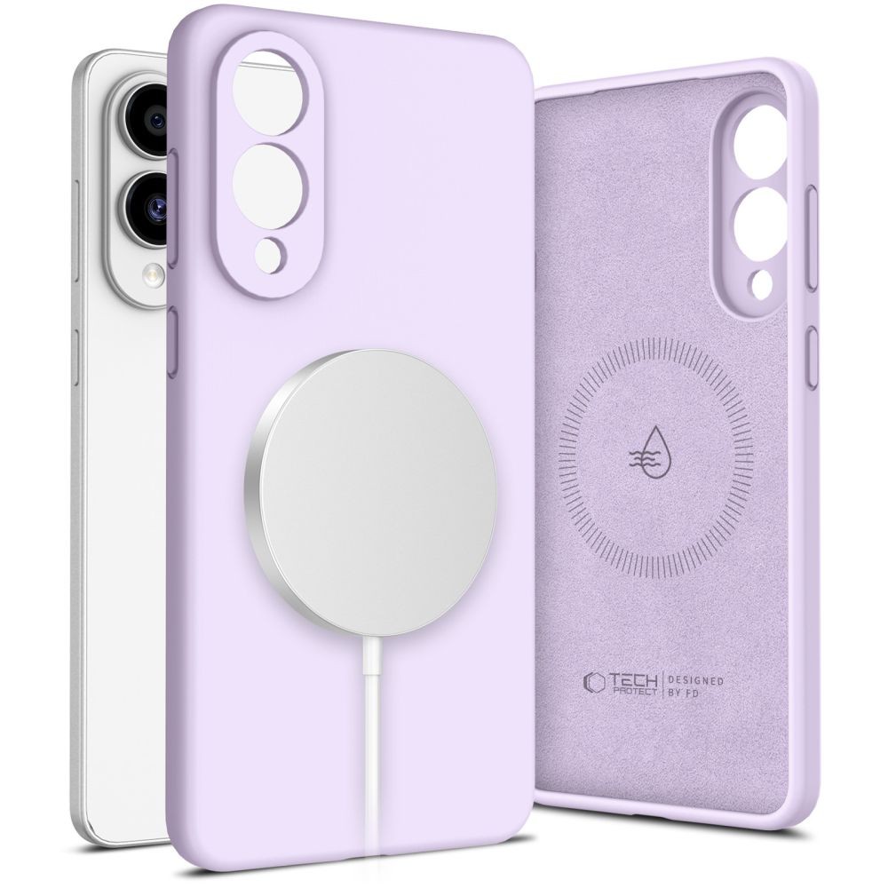 Alyvinis dėklas "Tech-Protect Liquid Silicone Magsafe" telefonui Samsung Galaxy S25 Edge