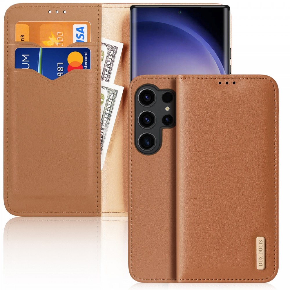 Rudas atverčiamas dėklas "Dux Ducis Hivo" telefonui Samsung Galaxy S25 Edge
