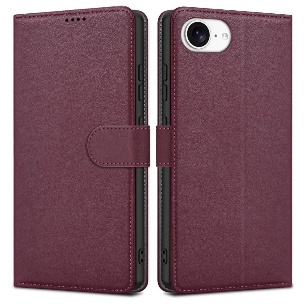 Dėklas Fancy Wallet Samsung A155 A15 4G/A156 A15 5G tamsiai raudonas