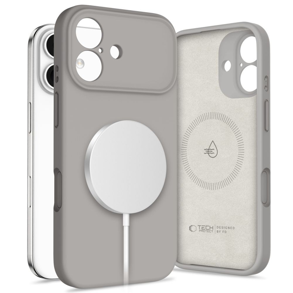 Pilkas dėklas "Tech-Protect Silicone Magsafe" telefonui Apple iPhone 17 Pro Max