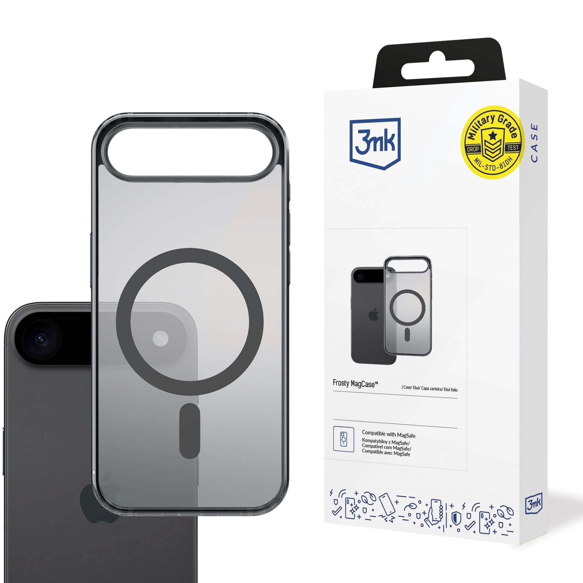 Dėklas 3mk Frosty MagCase Apple iPhone Air juodas