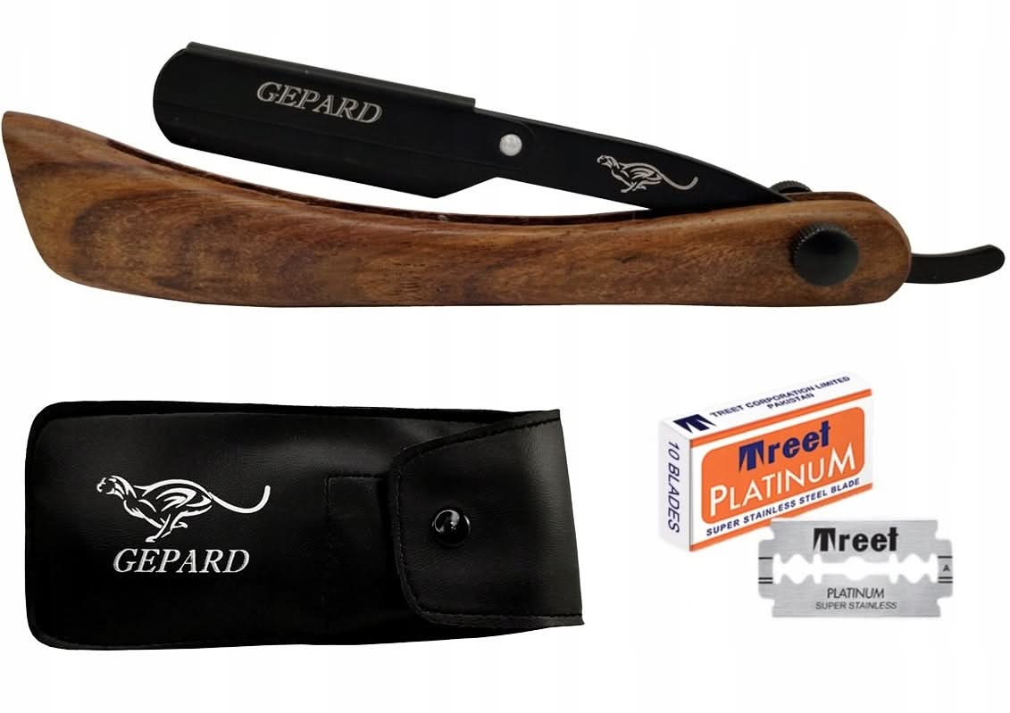 Kirpėjo/barberio skustuvas skutimui ir kontūravimui Gepard TEFLON, juodas