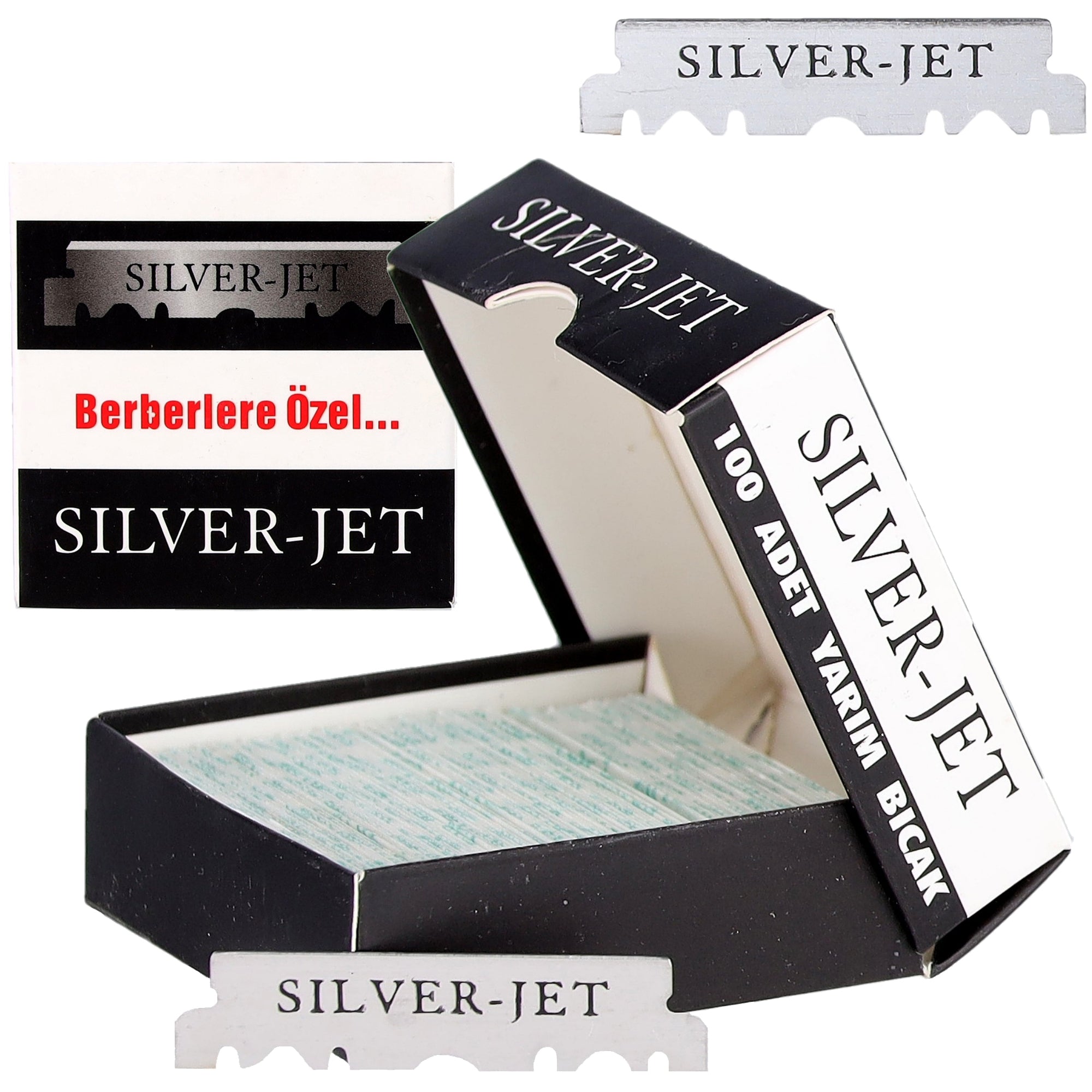 Skutimosi peiliukai SILVER-JET pusinės, 100 vnt.