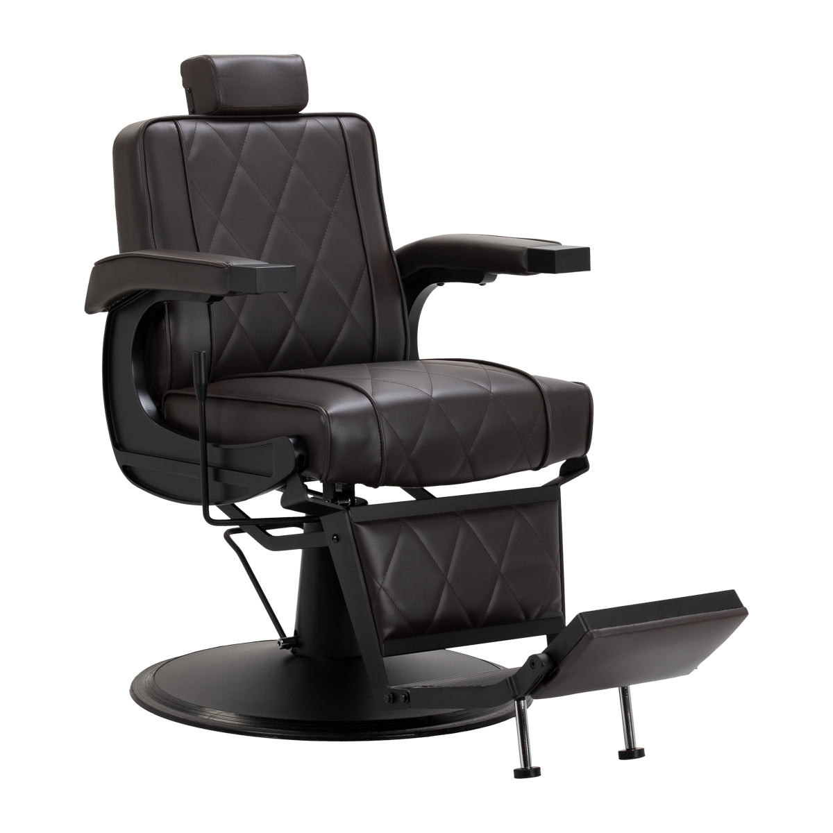 Barberio kėdė Hair System BM88066B, ruda su juodu rėmu