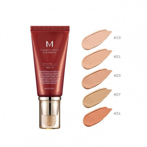 Missha M Perfect Cover BB Cream BB Kremas, No.27 Honey Beige