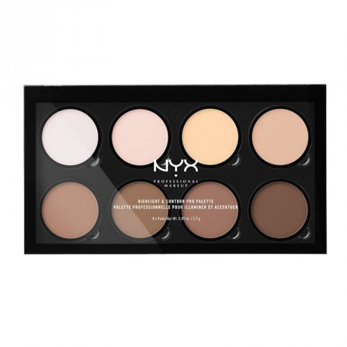 NYX Professional Makeup Highlight & Contour Pro Palette Veido kontūravimo paletė, 21.6g