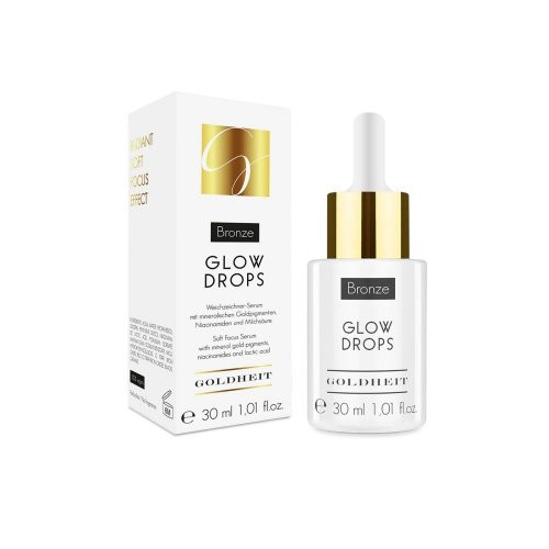 GOLDHEIT Glow Drops Serumas veidui su aukso ir bronzos pigmentais, 30ml