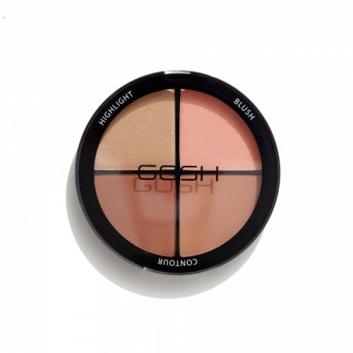 GOSH Copenhagen Contour'n Strobe Kit Švytėjimo suteikianti veido kontūravimo priemonė, 002 Medium
