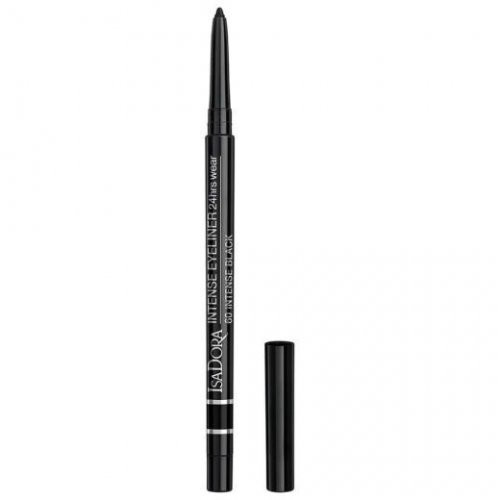 Isadora Intense Eyeliner 24 Hrs Wear Ilgai išliekantis akių kontūro apvadas, 60 Intense Black