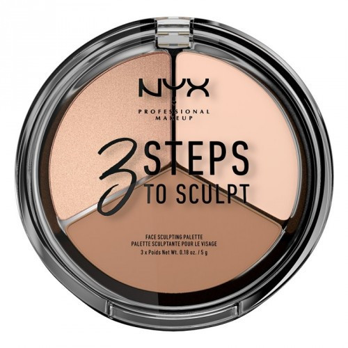 NYX Professional Makeup 3 Steps to Sculpt Face Sculpting Palette Kontūravimo paletė, Fair
