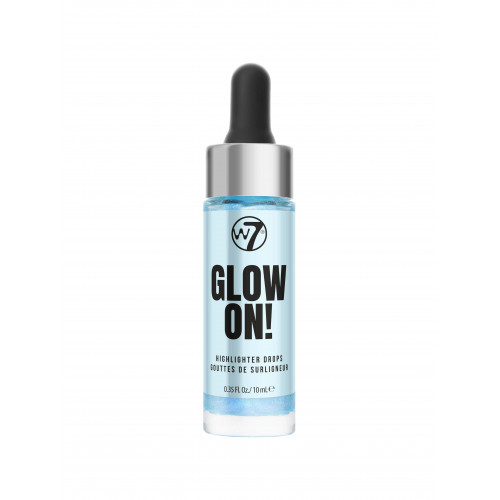 W7 Cosmetics Glow On Highlighter Drops Švytėjimo suteikianti priemonė, Clear Cut