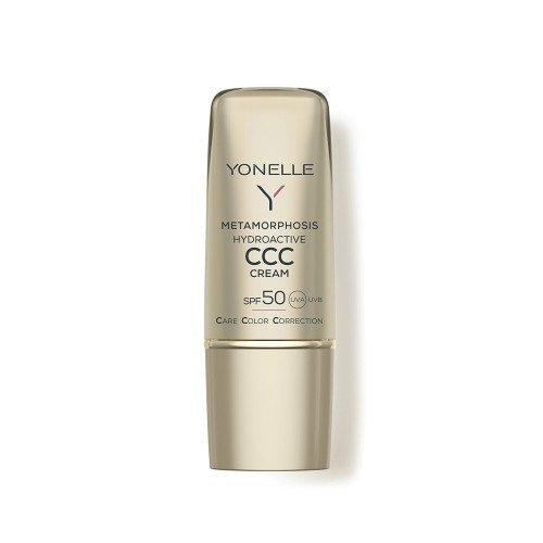 Yonelle Metamorphosis Hydroactive CCC Cream SPF50 Atspalvį suteikiantis veido kremas, Gold Tan