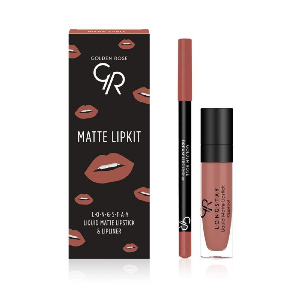 Rinkinys Golden Rose Longstay matte Lipkit Warm