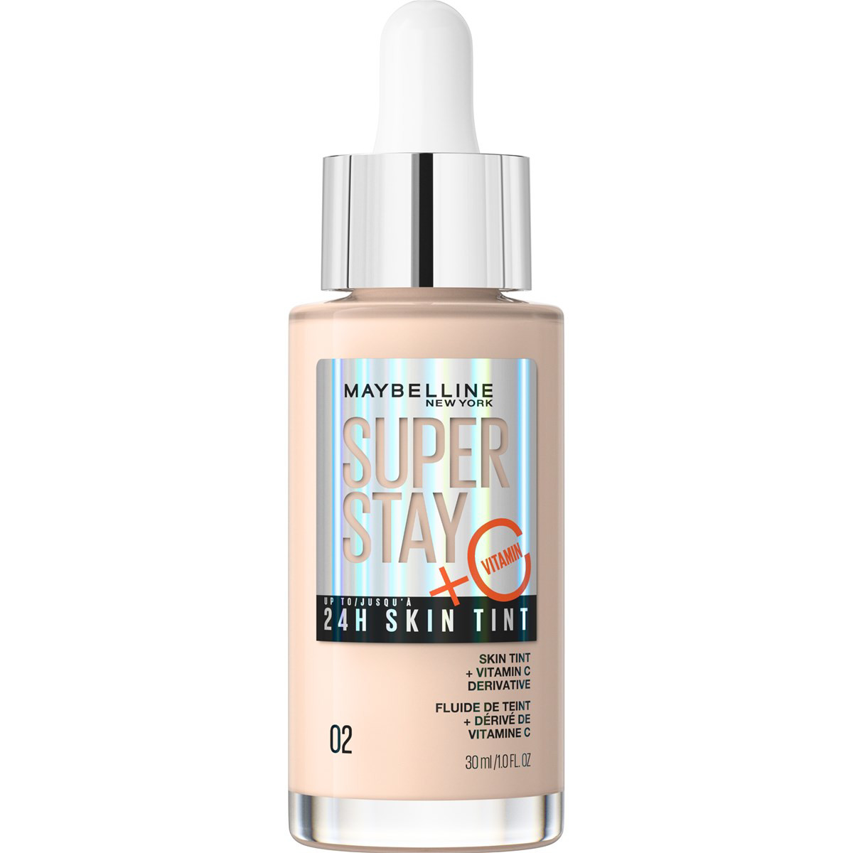 MAYBELLINE SUPER STAY 24H SKIN TINT, makiažo pagrindas, 02, 30 ml