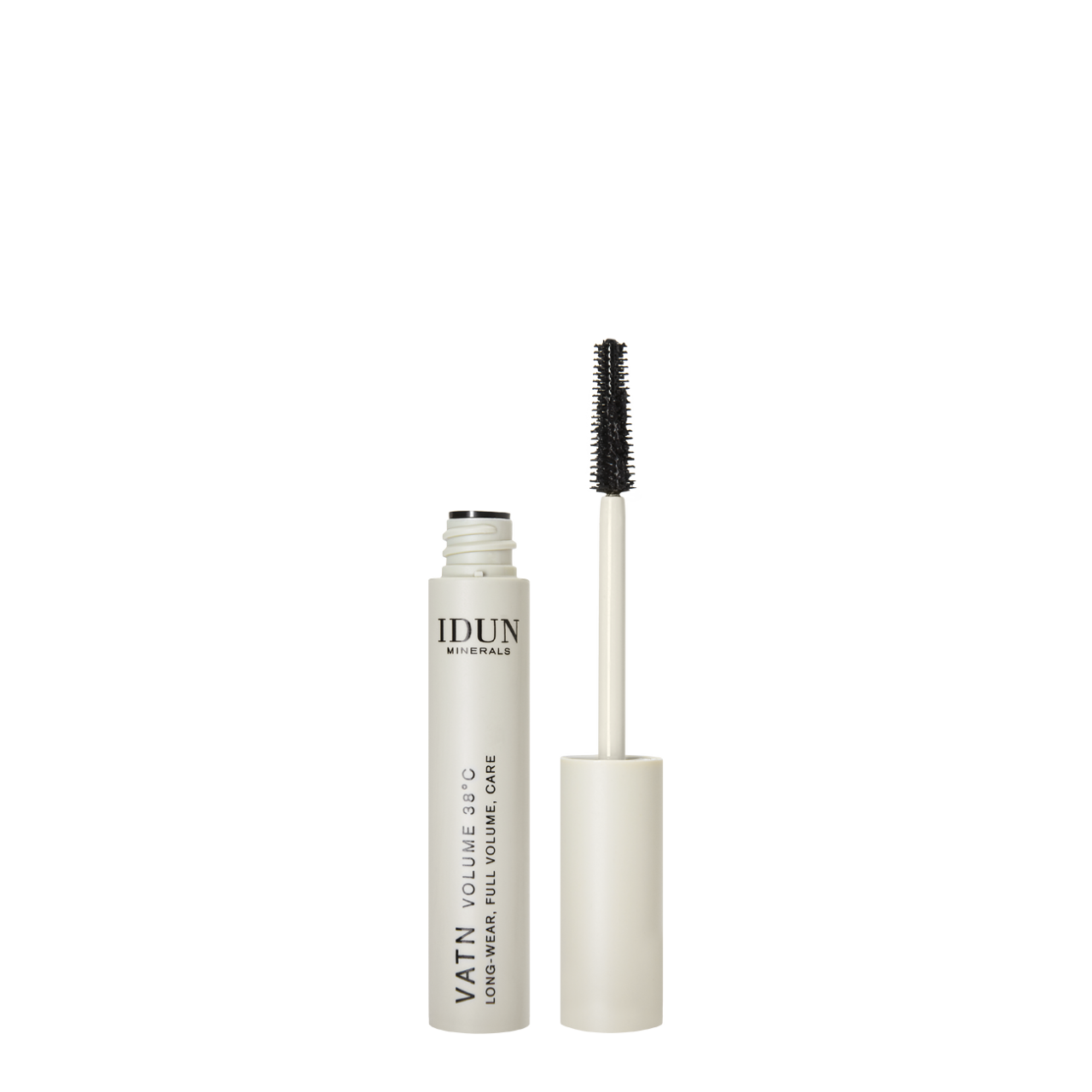 IDUN Minerals vandeniui atsparus blakstienų tušas, juodos spalvos Vatn Volume, 9 ml