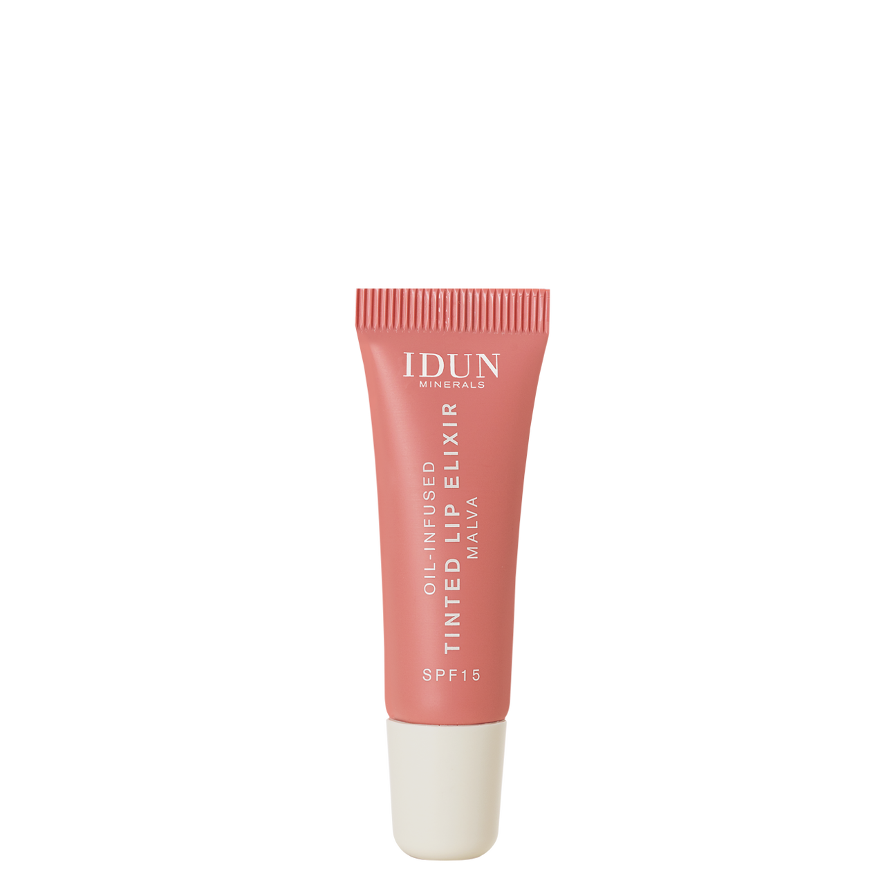 IDUN Minerals atspalvį suteikiantis lūpų aliejus Malva, 8 ml (spalva koralinė smėlio - Coral Beige)