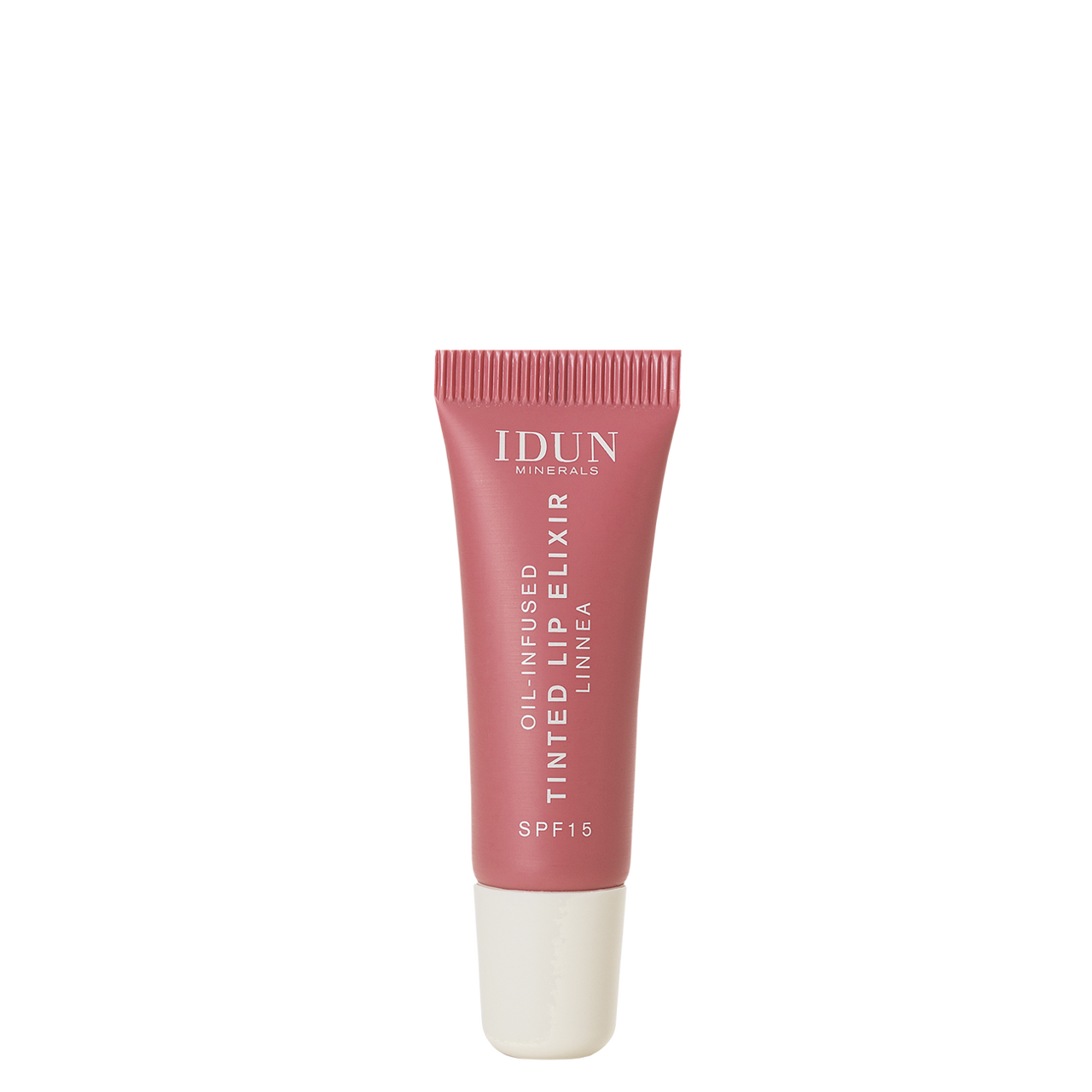 IDUN Minerals atspalvį suteikiantis lūpų aliejus Linnea, 8 ml (spalva vyšnių rožinė - Cherry Rose)