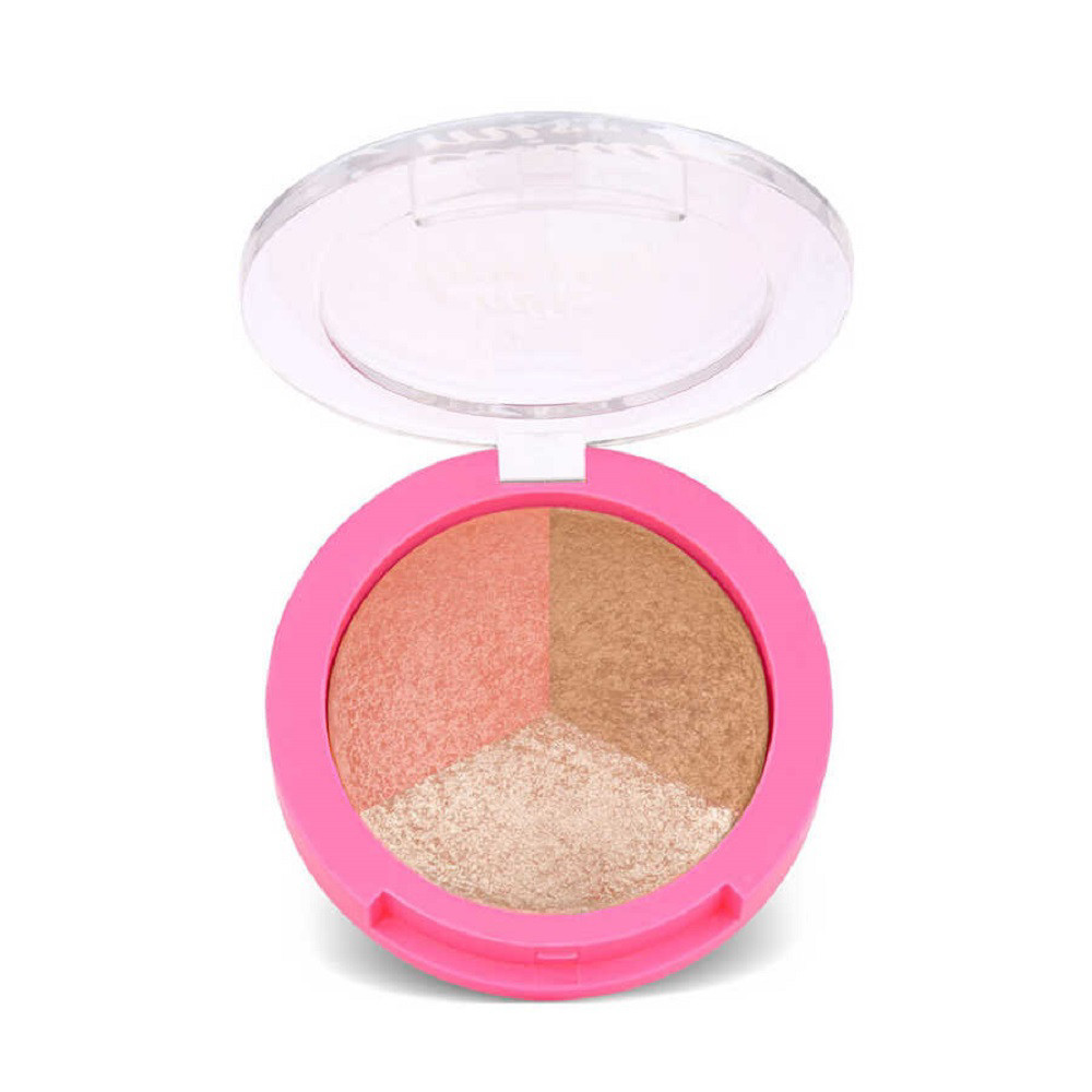 Golden Rose  Miss Beauty Baked Trio Face Powder  "3 in 1" veido pudra