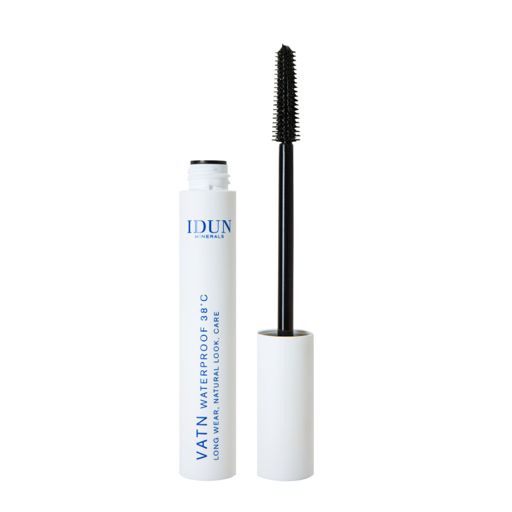 IDUN Minerals vandeniui atsparus blakstienų tušas, juodos spalvos Vatn Nr. 5003, 10 ml