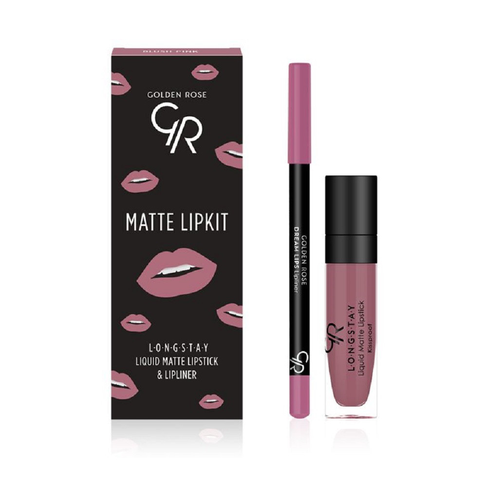 Rinkinys Golden Rose Longstay matte Lipkit Blush