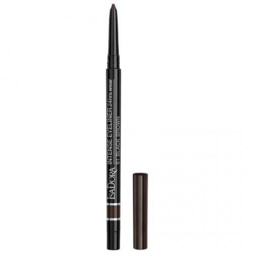 Isadora Intense Eyeliner 24 Hrs Wear Ilgai išliekantis akių kontūro apvadas, 61 Black Brown