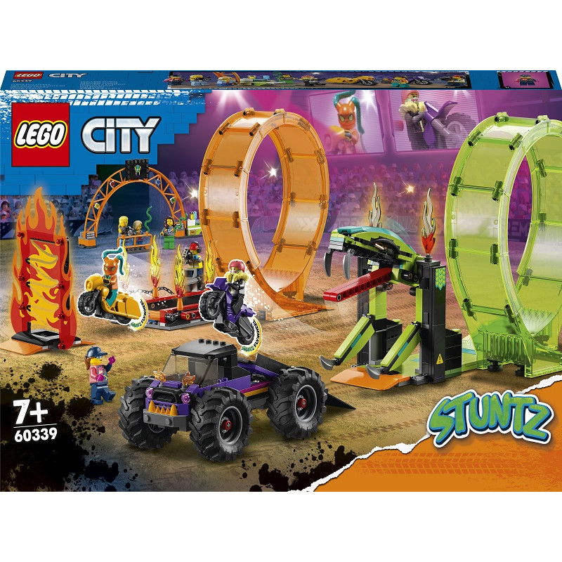 Konstruktorius LEGO City Kaskadinių triukų arena su dviguba kilpa 60339