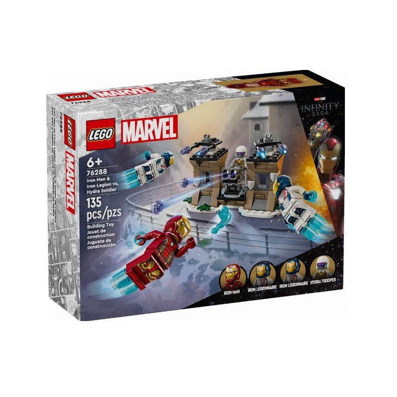 Konstruktorius LEGO MARVEL IRON MAN & IRON LEGION VS. HYDRA SOLDIER