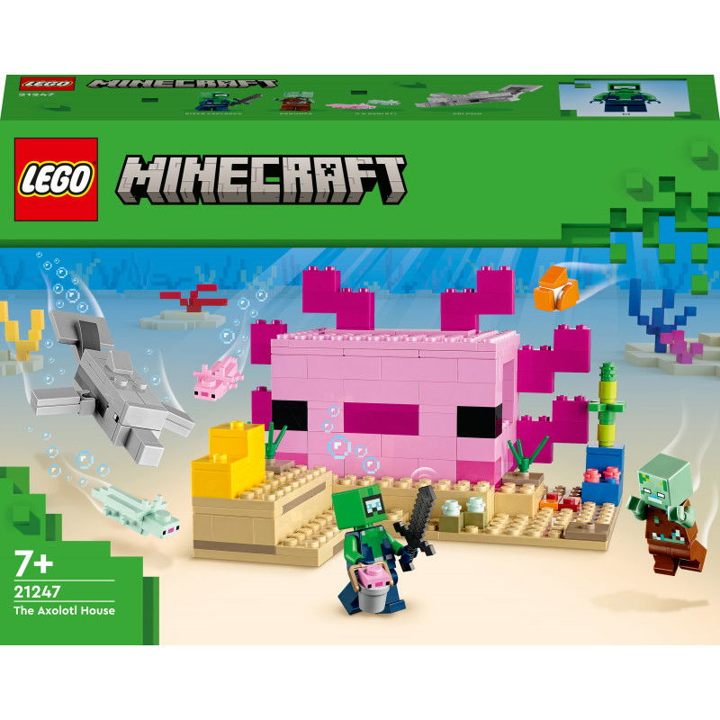 Konstruktorius LEGO Minecraft The Axolotl House 21247