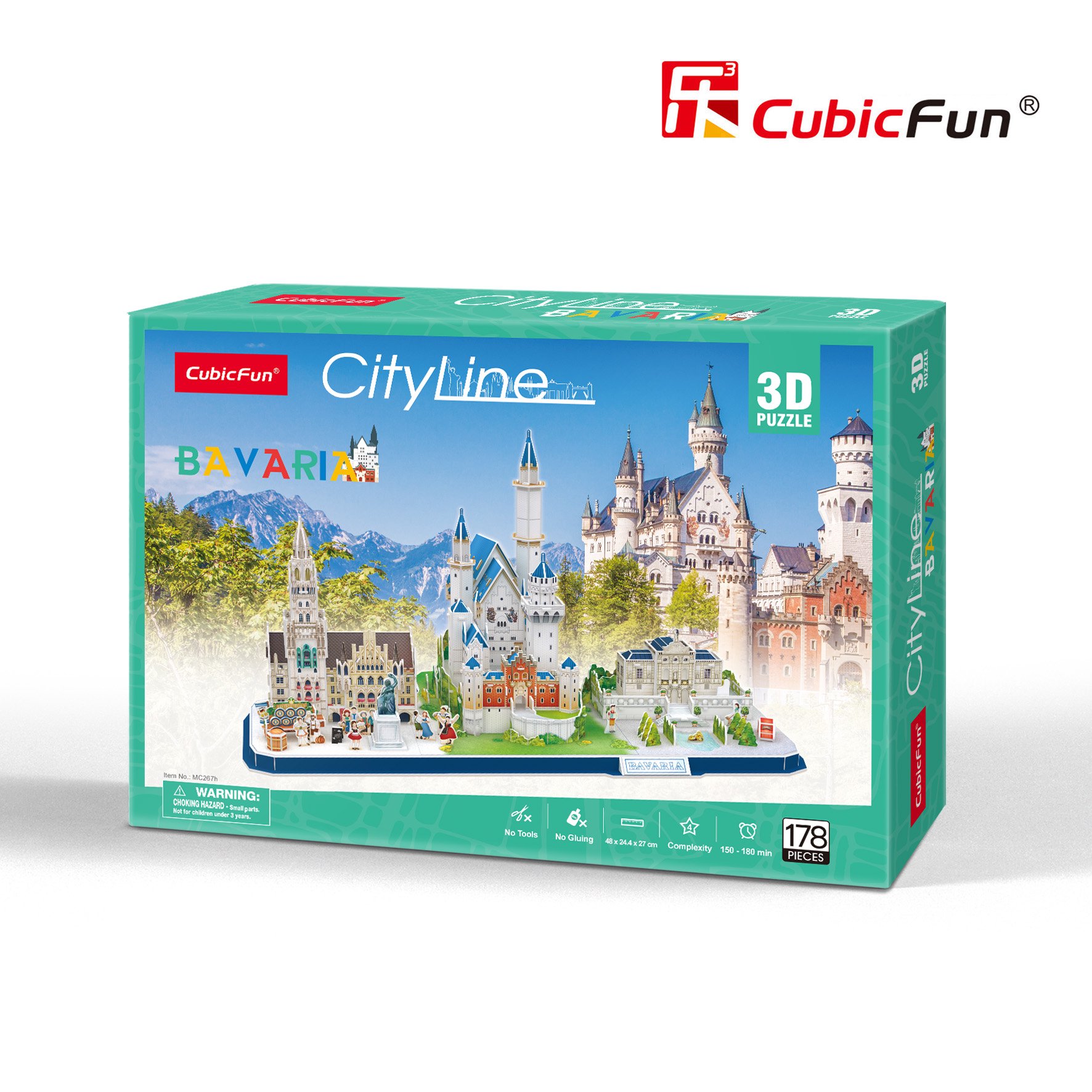 CUBICFUN 3D dėlionė „Bavarija“