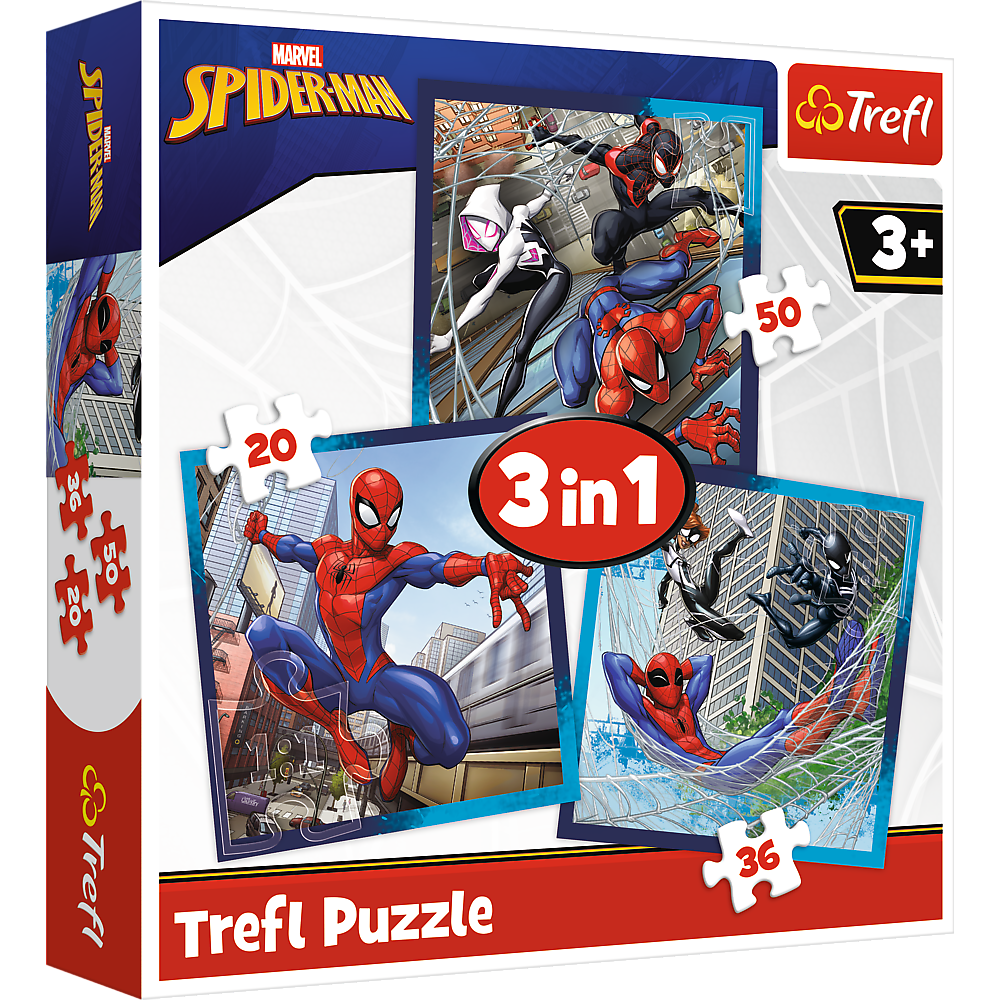 3 dėlionių rinkinys TREFL SPIDER-MAN Žmogus-voras