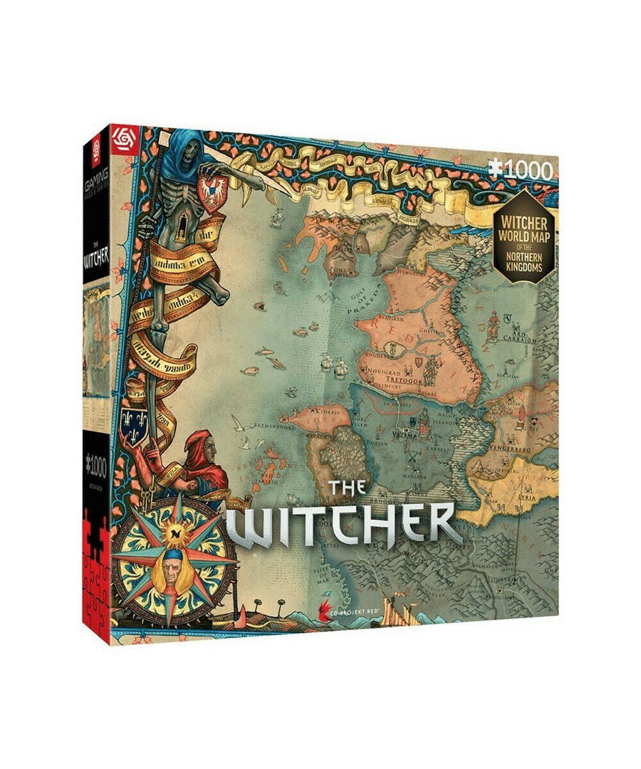 Good Loot The Witcher: Northern Kingdom Map Dėlionė 1000 vnt