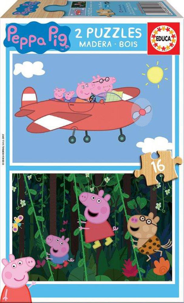 2 dėlionės PEPPA PIG, 3+ metų, 2x16 dalių