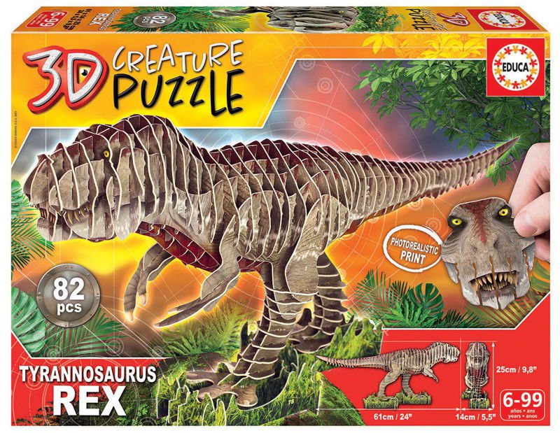 Dėlionė 3D T-REX, 6-99 metų