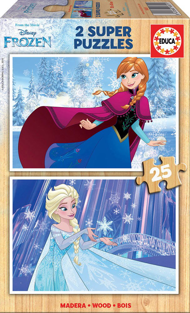 2 dėlionės  FROZEN, 2x25 dalių