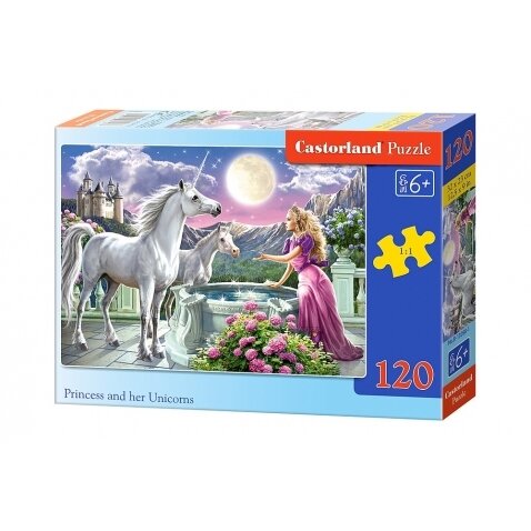 Castorland dėlionė Princess and her Unicorns 120 det.