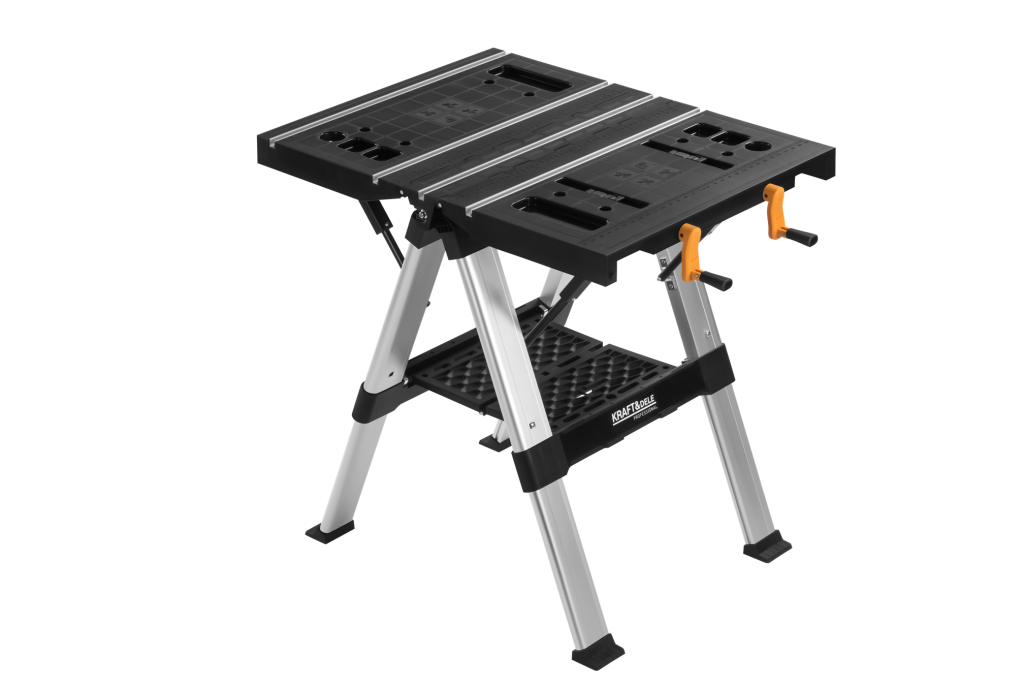 Sulankstomas darbastalis su spaustuvu, 350 kg talpa, 84x81x63 cm, KD11870
