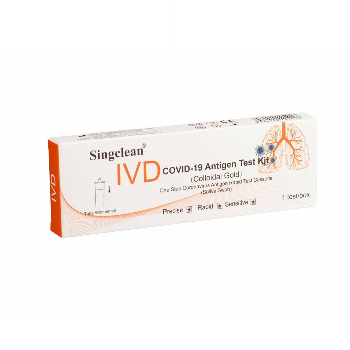 SINGCLEAN IVD COVID-19, antigenų testo rinkinys (iš seilių) 1 vnt.