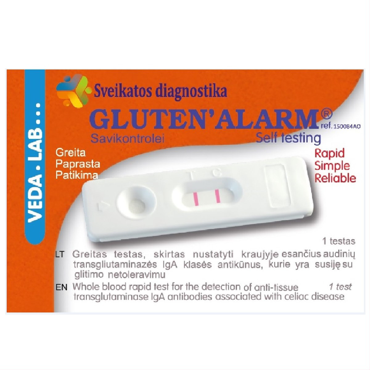 GLUTENALARM, Gliuteno alergijos nustatymo testas, N1