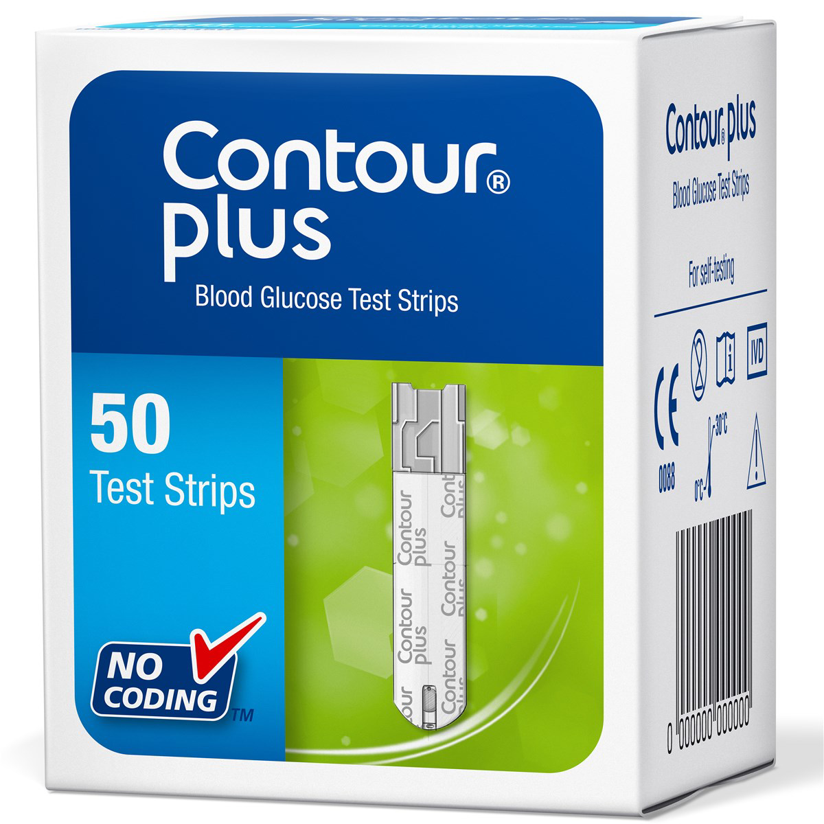 ASCENSIA CONTOUR PLUS, diagnostinės juostelės, 50 vnt.