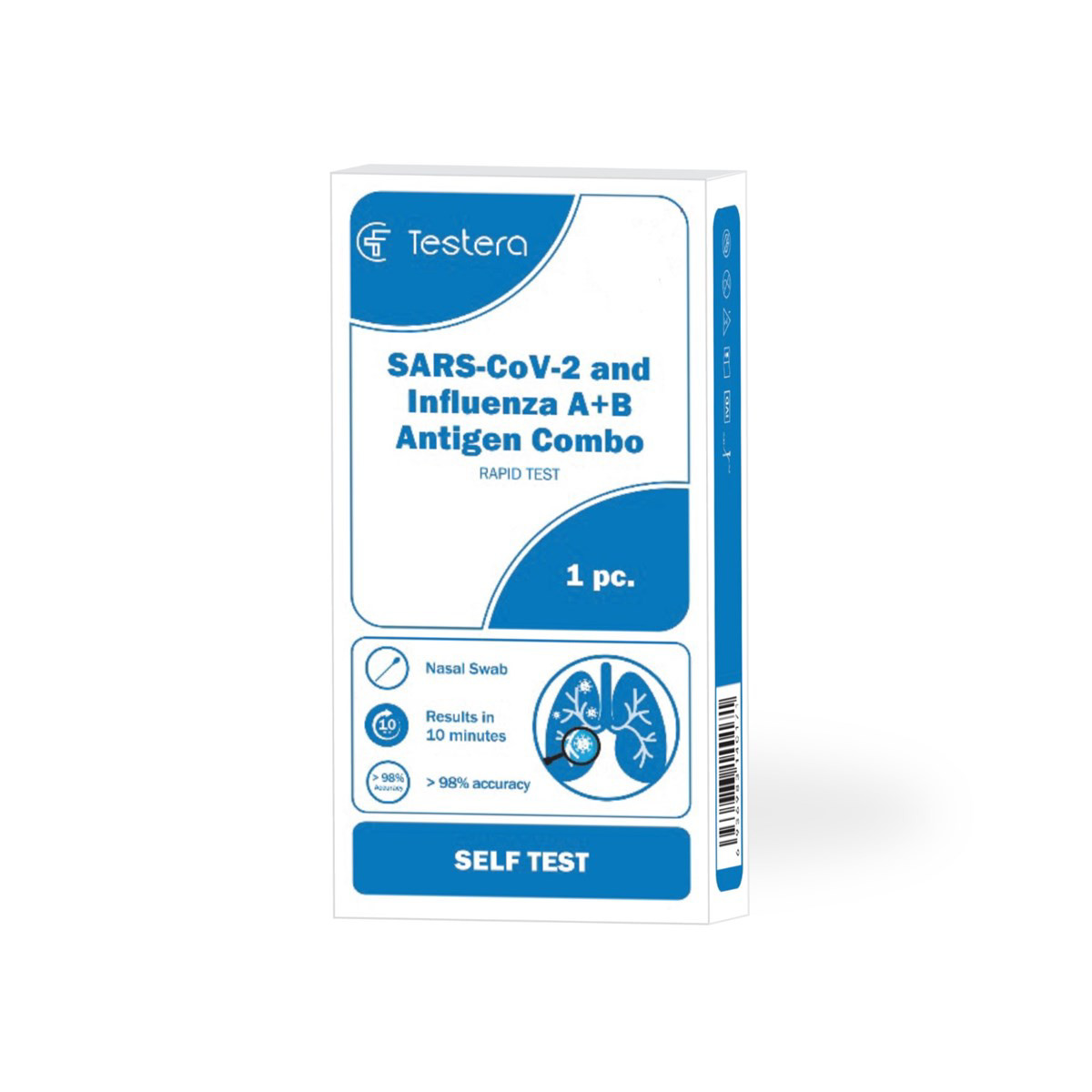 TESTERA, SARS-CoV-2 + Gripo A/B sudėtinis antigenų testas, 1 vnt.