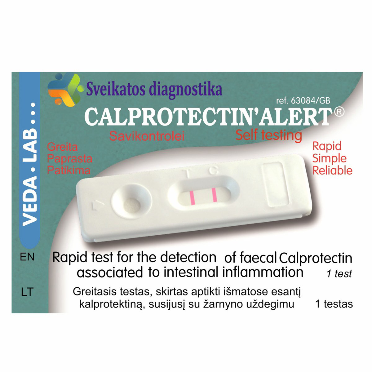 Testas CALPROTECTIN ALERT kalprotektino nustatymui išmatose, N1 (VedaLab)