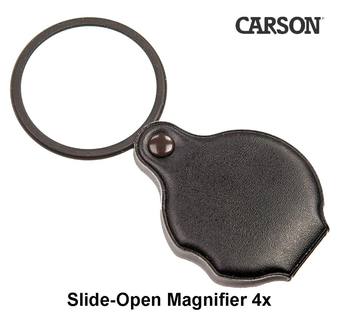 Didinamasis stiklas Carson Slide-Open Magnifier 4x BLT išsiuntimas 1-3 d.