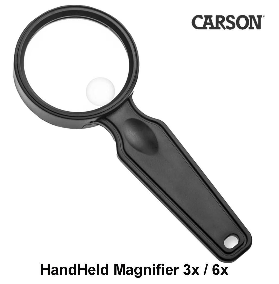 Didinamasis stiklas Carson HandHeld Magnifier 3x/6x BLT išsiuntimas 1-3 d.
