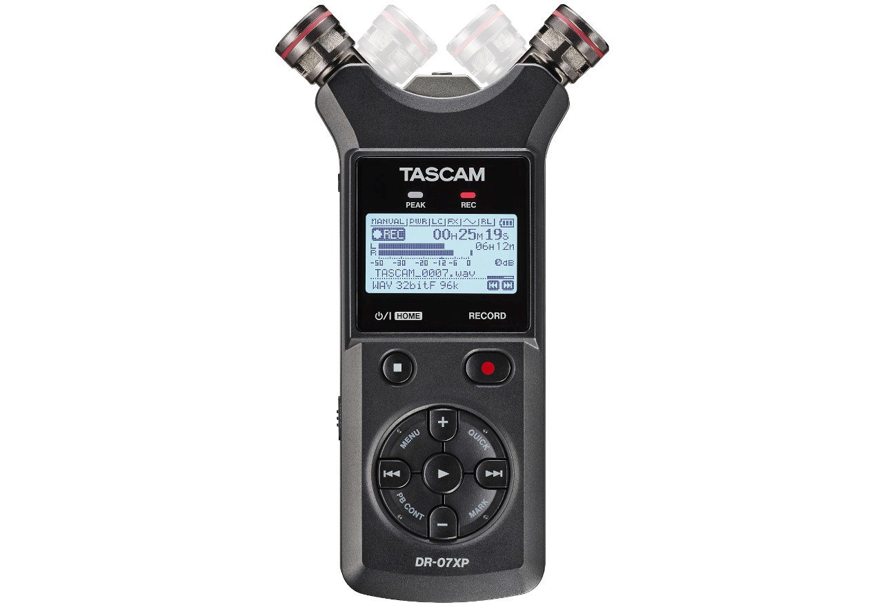 Tascam DR-07XP - Nešiojamasis skaitmeninis diktofonas su USB sąsaja