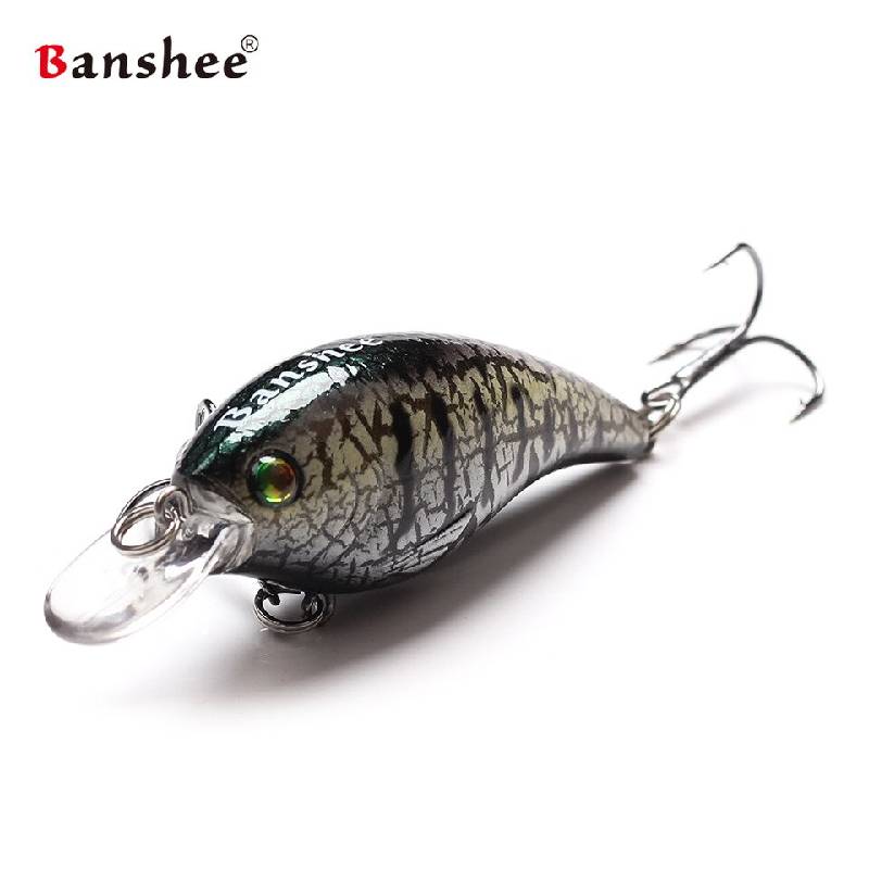 Vobleris Banshee Crankbait Bass 60mm 10g VC01 Titanium Creature, Plūdrus